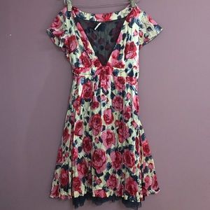Free people floral midi tea dress